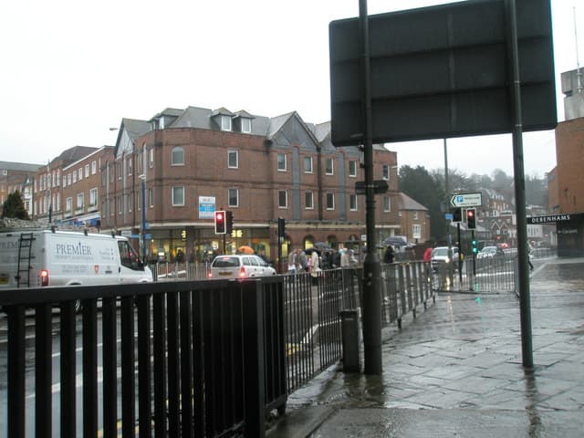 A busy scene in Guildford city centre
